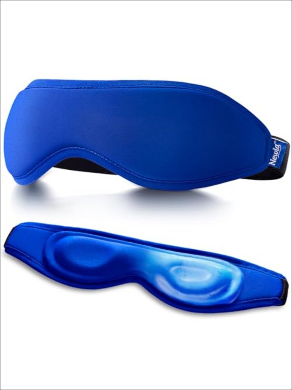 Cooling Gel Eye Mask 3D Contour Cold Compress Adjustable Strap